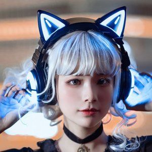 Brand new Yowu wireless black cat headphones headset 3G